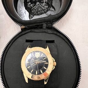 Plein Sport Gold and Black Buckle